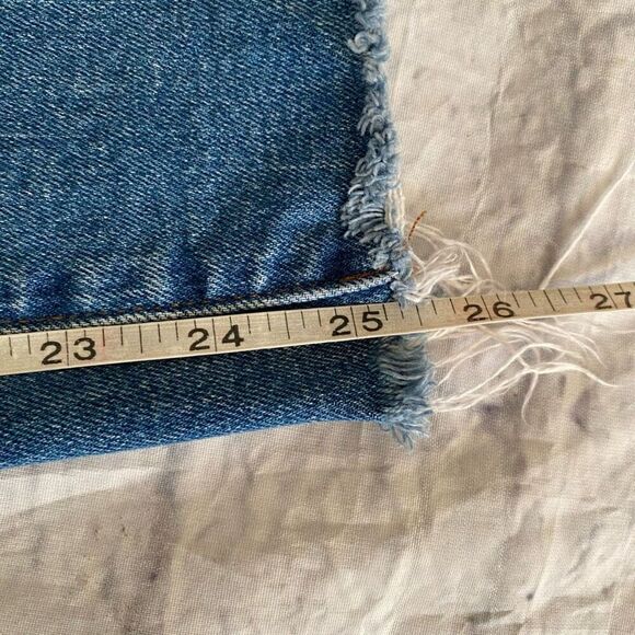 Express women 2 cotton blend super high rise mom jeans blue - Picture 11 of 11